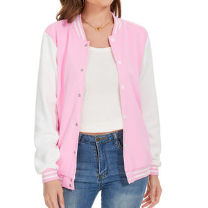 Logo personnalisé nouvelle mode veste universitaire pour femmes design unique du fabricant professionnel avec fonction tricotée respirante - Product Image 2