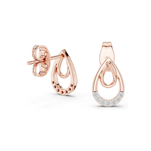 Pendientes de Diamantes Cultivados en Laboratorio de 0.076 CT para Mujer, Claridad VVS-VS EF, Oro de 18KT, 14KT, 10KT y Plata 925, Oro Rosa, Amarillo - Product Image 6