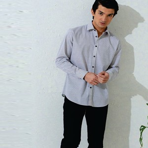 High Quality <b>Mens</b> Cotton Linen Henley <b>Shirt</b> <b>Mens</b> Yarn Dyed <b>Shirts</b> Long Sleeve Casual Wear <b>Shirts</b> - Product Image 2