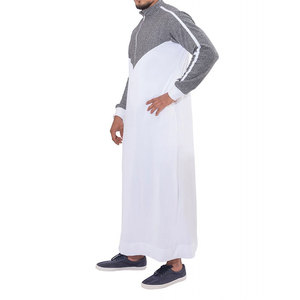 Túnica musulmana tradicional Dishdasha con cremallera Premium de moda para hombres con aspecto elegante Casual Jubba estilo marroquí árabe Thobe - Product Image 2