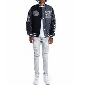 2026 Premium Quality Custom Pattern Men Embroidery Varsity <b>Jackets</b> 2 Side Custom Pocket Men Varsity <b>Jackets</b> - Product Image 4