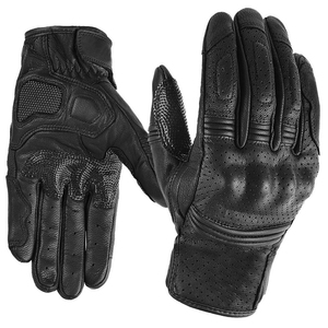 Gants de moto pour sports de plein air imperméables et coupe-vent de taille plus grande pour l'hiver, style café racer, course automobile, cuir perforé, poignées de ski - Product Image 4
