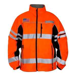 Chaqueta DE SEGURIDAD reflectante duradera con rayas para uso en fábrica y construcción - Product Image 1