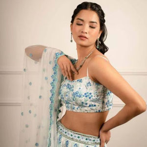 Venta al por mayor JF 409 Faux Georgette Lehenga Choli ropa india y paquistaní - Product Image 2