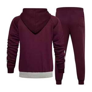 Ensemble de survêtement pour homme en molleton écologique avec logo personnalisé, vente en gros, marque privée, vêtements de sport pour homme, fermeture à cordon, 2 pièces - Product Image 2