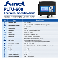 Analyseur de turbidité numérique FUNEL PLTU600 avec contrôleur séparé, capteur numérique, RS485 Modbus, en ligne