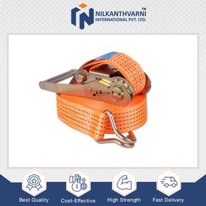 Fourniture directe d'usine de qualité supérieure fabriquée en inde robuste 25-100mm J Type de crochet Polyester sangle d'arrimage à cliquet - Product Image 6