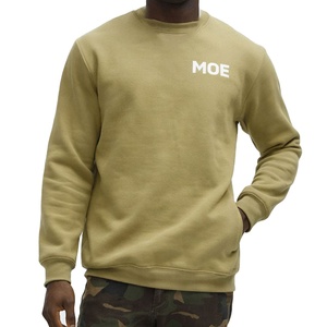 Sweat-shirt à col rond minimaliste personnalisé pour homme, en coton uni, polaire, personnalisable, GSM, pull décontracté, streetwear pour homme, pour l'hiver - Product Image 1