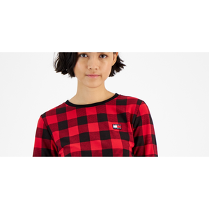 Felpa Tommy Jeans da donna in French Terry rosso a quadri Buffalo, taglia XL, traspirante per la stagione autunnale - Product Image 2