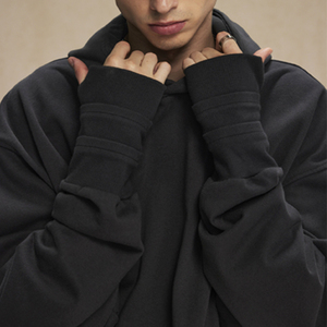 Nouveauté Sweat-shirt à capuche en coton surdimensionné pour homme de haute qualité Tailles grandes Basics Hoodies mélangés pour garçons jaune uni - Product Image 3