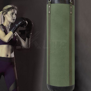 กระสอบทรายหนังแท้แบบหนาพิเศษสำหรับทุกเพศ บรรจุทราย 75 ปอนด์ สำหรับฝึกศิลปะการต่อสู้และฟิตเนส - เสริมสร้างความแข็งแกร่งและความทนทาน - Product Image 5