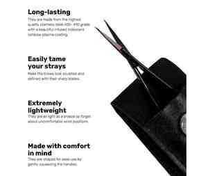 Kit de toilettage de précision en acier inoxydable avec pince à sourcils durable, meilleur outil pour tailler les sourcils indisciplinés - Product Image 5