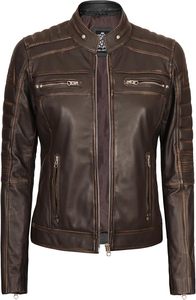 Veste en similicuir pour femme du Pakistan 2025 avec un manteau de motard en PU de style court à revers tendance à la mode à prix abordable - Product Image 2