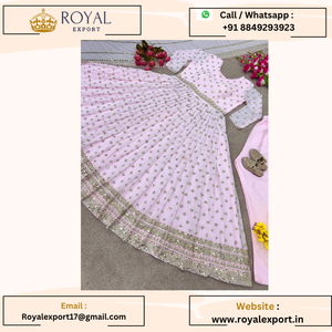 Diseñador estilo Bollywood Georgette con Secuencia nuevo producto Anarakli lanzado por Royal Export - Product Image 4