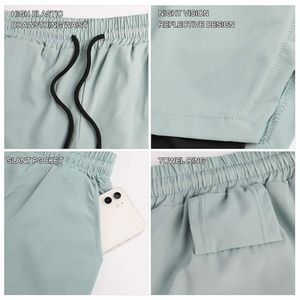 Pantalones cortos de entrenamiento de secado rápido para hombre, pantalones cortos de gimnasio para correr para verano, pantalones de entrenamiento atléticos transpirables grandes y altos - Product Image 4