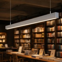 Luminaire suspendu linéaire pour librairie 900 mm avec zone de lecture lumineuse linéaire sans soudure