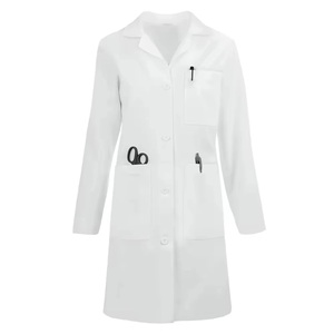 Batas de Trabajo para Veterinarios con Bolsillos Laterales y Bolsillo en el Pecho, Diseño Simple, Calidad Médica Probada - Product Image 3