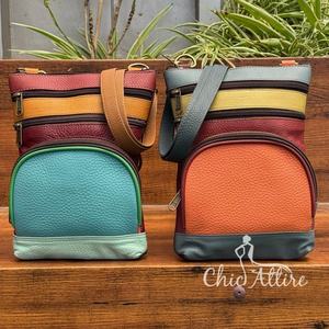 Sac bandoulière en cuir recyclé multicolore classique de fantaisie à la mode Sac à bandoulière de luxe pour femmes - Product Image 1