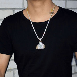 Joyería de Hip Hop, dólar personalizado, colgante de Hip Hop de Plata de Ley 925 para collar en diseño de diamante de moissanita personalizado - Product Image 3