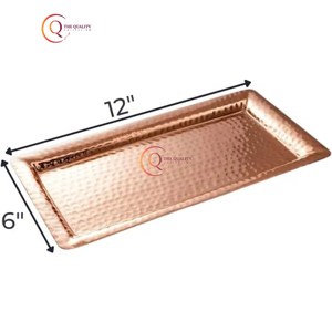 ถาดทองแดงชุบเคลือบเงาทรงสี่เหลี่ยมผืนผ้าอุปกรณ์เครื่องครัวจากอินเดีย - Product Image 4