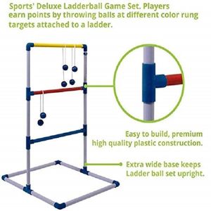 ชุดเกมกลางแจ้งแบบเป็นขั้นบันไดในร่มสำหรับโยนลูกบอลพร้อมลูกบอลถ่วงน้ำหนักกล่องใส่และท่อพีวีซีถ่วงน้ำหนักทราย - Product Image 5