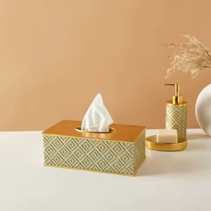 Exclusive Quality Silver Metal Tissue Box With Lotus Accent Tissue Storage Box Home Dining Table Kitchen Use - Product Image 3