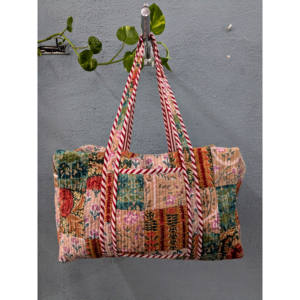 Patchwork fait à la main coton matelassé sac de sport bloc impression Design personnalisé été hiver voyage marché femmes sac fourre-tout - Product Image 1