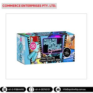 Leading Dealer of Superlative Quality Kitchen Use 9g 50 Pack Miami Magic Chargeurs de crème fouettée pour les gros acheteurs - Product Image 2