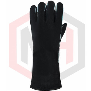 Guantes de soldadura de cuero de 16 pulgadas resistentes al calor de largo para MIG TIG Stick resistente a mordeduras manejo de animales barbacoa chimenea jardinería - Product Image 3