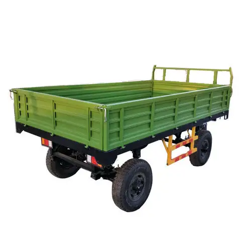 Tipper Trailer Truck Axles Drawbar Full Trailer With Hydraulic Tipping Functions