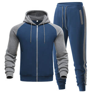 Ropa deportiva para hombre, chándales con cremallera, ropa deportiva con cremallera, chándal Bluk con logotipo personalizado, chándal liso en blanco para hombre - Product Image 1