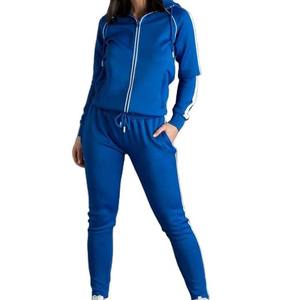 Fabricant Logo personnalisé Ensemble de vêtements de fitness 2 pièces pour femmes Hauts longs Jogging Sport Suit Sweat Track Suits Winter Solid - Product Image 1