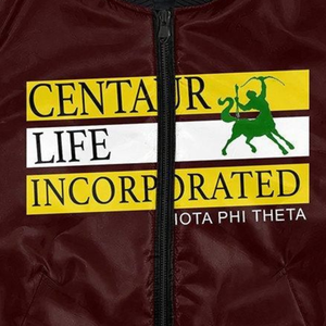 Veste bomber en satin Iota Phi Theta 1963 Fraternity, style universitaire grec, broderie, vêtement d'extérieur - Product Image 3