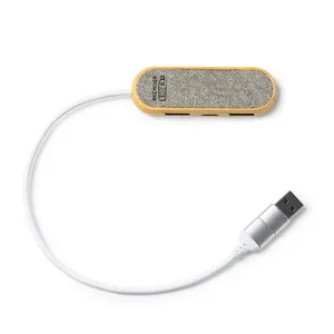 Hub USB Sostenibile in Bambù e RPET Schio, Gadget Promozionale Ecologico - Product Image 2