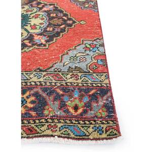 Vintage 9x12 Wool Rug Hand Knotted <b>Red</b> Orange Medallion Hallway Rectangle Puzzle Patchwork Patterns for Home Entryway Living - Product Image 4