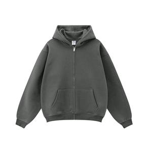 Sweat à capuche pour hommes, poids lourd, 480 GSM, mélange de coton, coupe décontractée, pull-over surdimensionné, logo personnalisé brodé, fournisseur OEM - Product Image 3