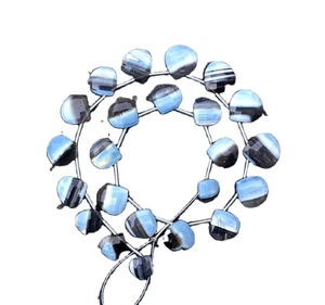 Haute qualité 23 pièces naturel bleu plus audacieux opale gemme facettes coeur forme Briolette perles pour bijoux faits à la main en gros - Product Image 1