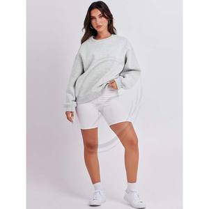 เสื้อกันหนาวแบบสวมหัวมีฮู้ดสำหรับผู้หญิงเสื้อสเวตเตอร์แบบสวมหัวคอกลมผ้าคอตตอนขนาดใหญ่พิเศษเสื้อสเวตเตอร์แบบเกาหลีเสื้อน่ารัก Y2K สำหรับวัยรุ่นหญิง - Product Image 6