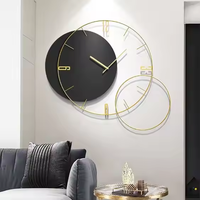 Jam Dinding Logam Kuarsa Azora Industries Terlaris Desain Antik Art Deco Pola Geometris Abstrak Jarum Penunjuk Waktu