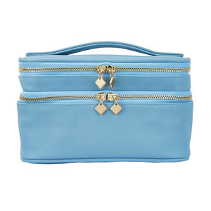 Estuches cosméticos radiantes atractivos de tren polimático con dos capas Estuches cosméticos abundantes profundos lujosos para dama de honor - Product Image 5