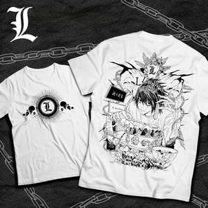 เสื้อยืดลายอนิเมะเดธโน้ต ผลิตจากวัสดุคุณภาพสำหรับเสื้อผ้าอนิเมะ - Product Image 1