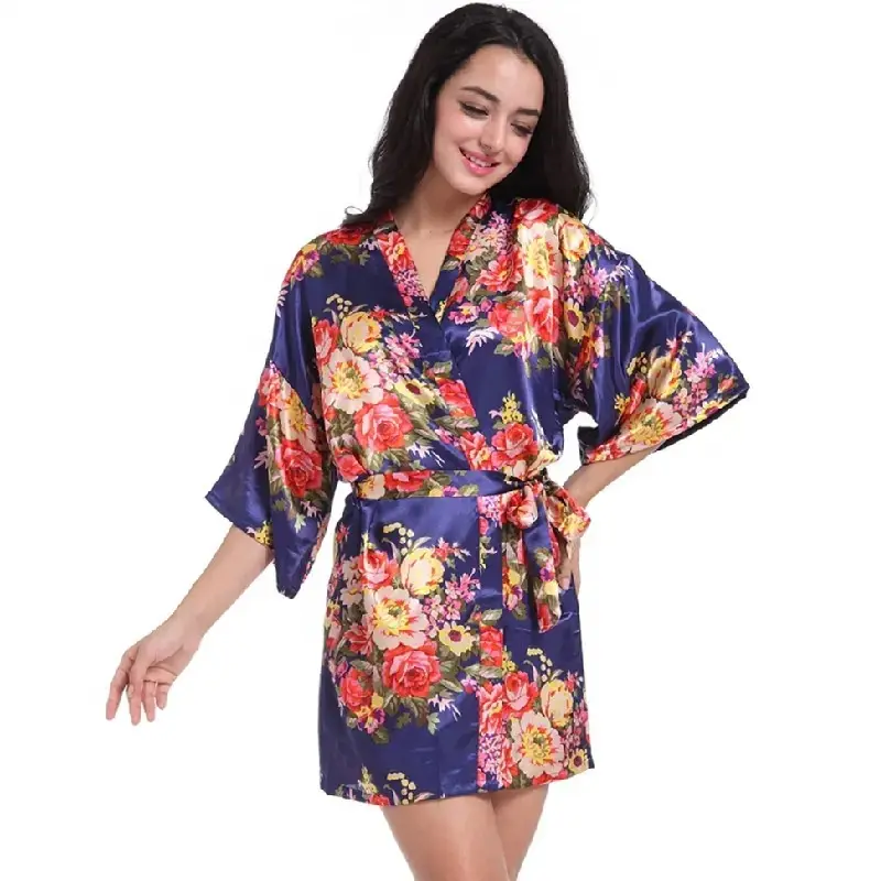 Hochwertiges satin Nachtkleid Pyjama-Set Damennachtwäsche gewand Kleid sexy Spitzennacht lang schlafen Damen Seidennachtwäsche sexy