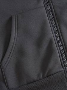 Sweat à capuche en molleton de coton lourd 100% pour hommes, vêtements d'hiver confortables avec logo surélevé - Product Image 2