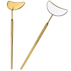 Espejo de Pared de Acero Inoxidable para Extensión de Pestañas, Precio al por Mayor, Embalaje Personalizado, Individual, Chapado en Oro - Product Image 1