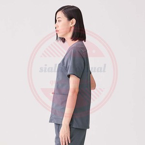 Spandex Stretch Chemise Vêtements Chirurgical Uniforme Soins Infirmiers Gommage Haut Unisexe Hôpital Gommage Tops - Product Image 5