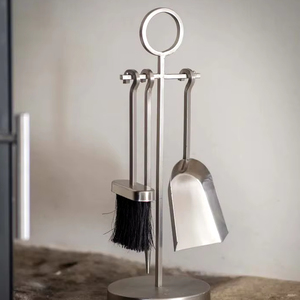 Juego de herramientas largas para chimenea de hierro Natural de 3 piezas para el hogar, interior y exterior, incluye 3 herramientas, juegos de chimenea y accesorios, suministros de jardín - Product Image 1