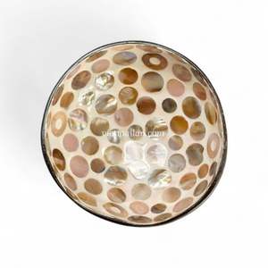 Tazón de Coco con Incrustaciones de Nácar Hecho a Mano, Patrón Personalizado al por Mayor, Fabricante de Vietnam - Product Image 3