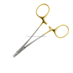 Porta Agujas Derf Personalizado de Acero Inoxidable, Recto, Medio Dorado, Patrón Fino, Instrumento Quirúrgico Clase I CE ISO - Product Image 5