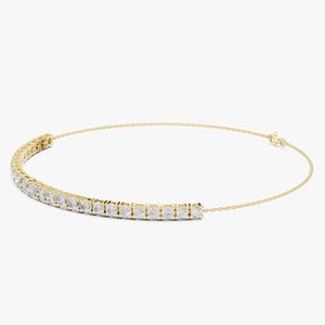 Suministro directo de fábrica elegante pulsera de diamantes chapada en oro para mujer brazalete de cadena con ventaja de precio - Product Image 1