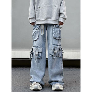 En gros 2025 Confortable Hommes Baggy Denim Jeans Avec Coupe Décontractée Matériau Léger Parfait pour Décontracté Style Quotidien - Product Image 4